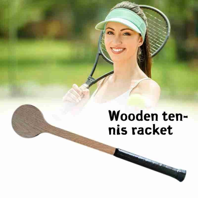 Houten Tennis Lepel Dessert Tennisracket Praktijk Batting Nauwkeurig Tennis Pointer Verbeteren Responsiviteit Voor Outdoor