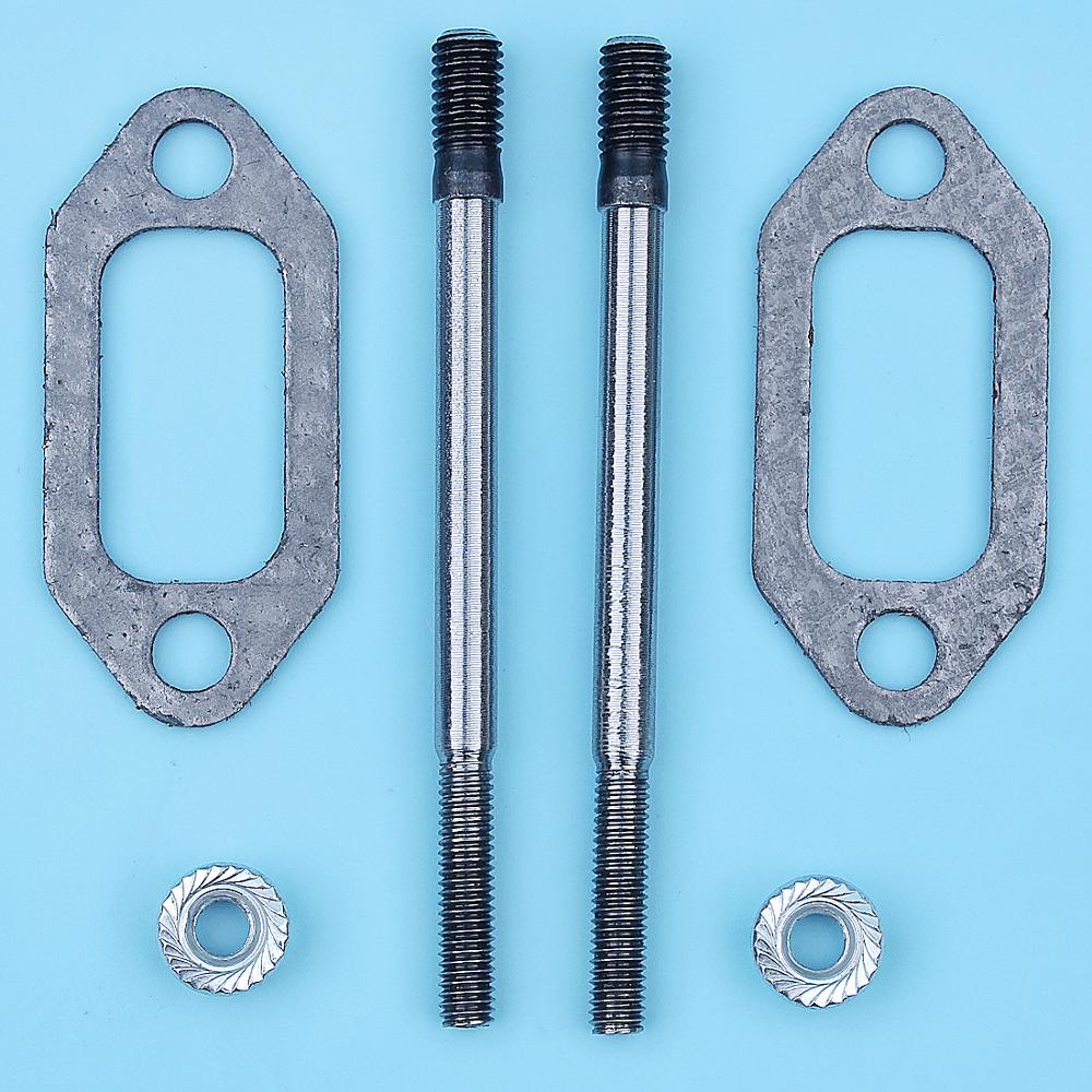 Muffler Exhaust Stud Nut Bolt Gasket Kit For Jonsered 625 630 Chain Saw 5M X 6M 5016865-01 5032223-02 Replacement Spare Parts