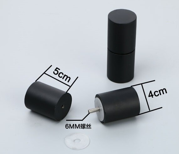 Glas Türgriff Schiebetür Matte Schwarz Bad Glas Tür Griffe Schwarz Dusche Zimmer knöpfe 145mm: Single