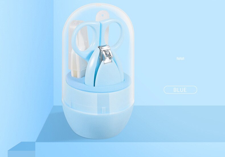 Neue Anfang Punkt Ebene Karikatur Babys Nagel Schermaschinen einstellen Baby Nagel Pflege 4-Stück Barreled Nagel Schermaschinen: Blau