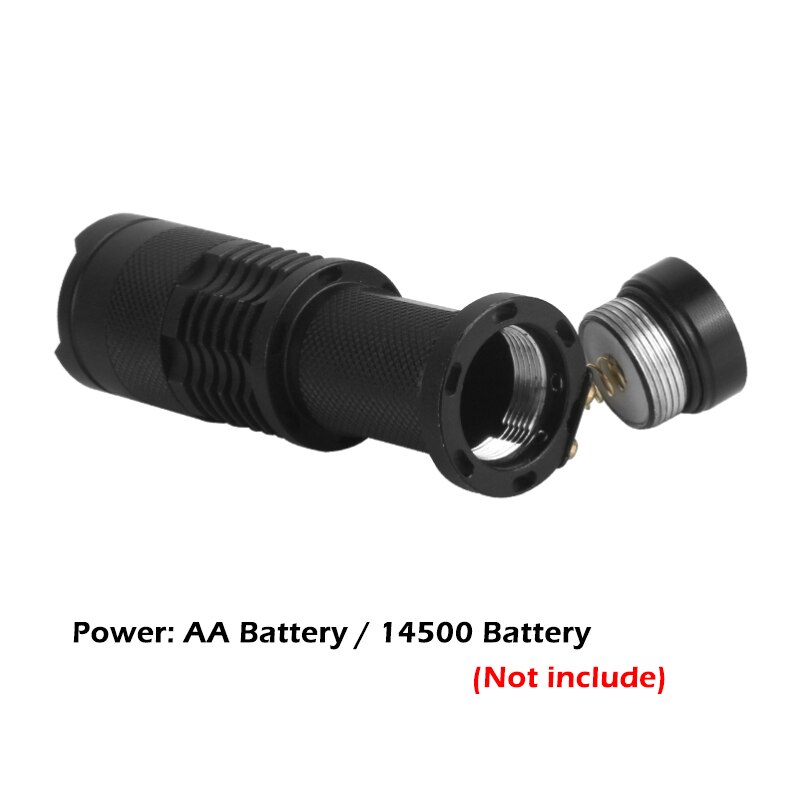 Outdoor Mini Zaklamp 2000 Lumen Q5 Led Zaklamp Aa/14500 Verstelbare Zoom Focus Torch Lamp Penlight Waterdicht