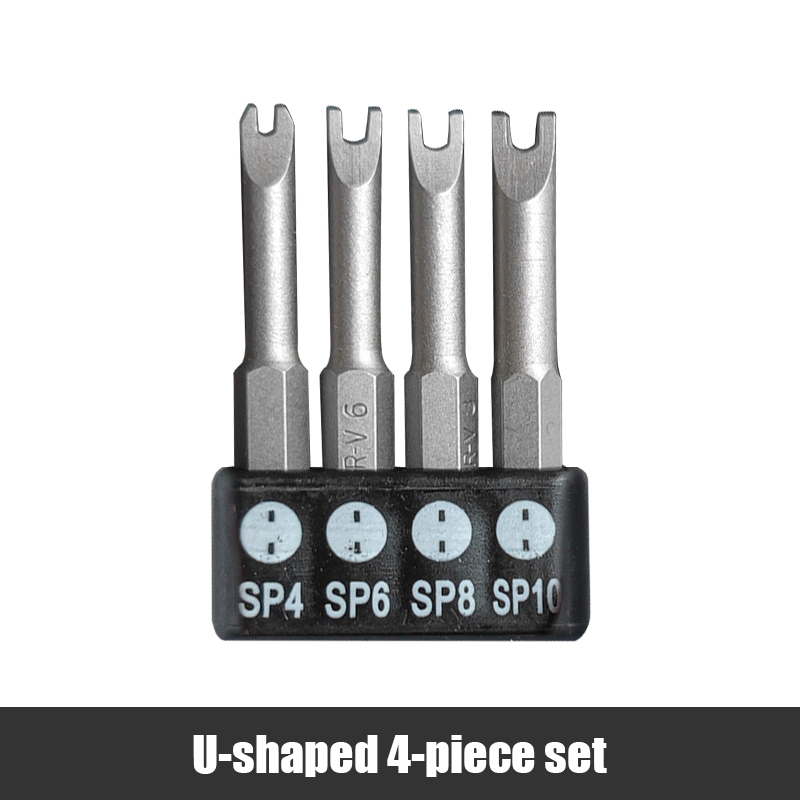 4/7/13 Stuks Speciale Vormige Schroevendraaier Set 50 Mm U-vormige Y-Type Driehoek Innerlijke kruis Drie Punten Schroevendraaier Bit Boor Onderdelen Tool: Rood