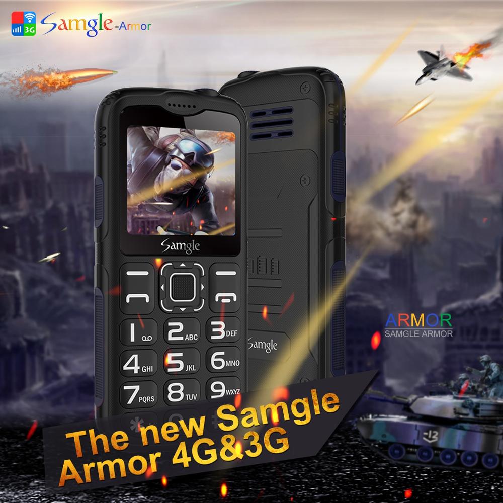 Téléphone portable robuste samgle  s3 armor wcdma 3g, écran incurvé 2.0 pouces, lampe torche 1900 mah, grande voix, ordinateur de bureau gratuit , 3.5mm prises, double sim, gsm