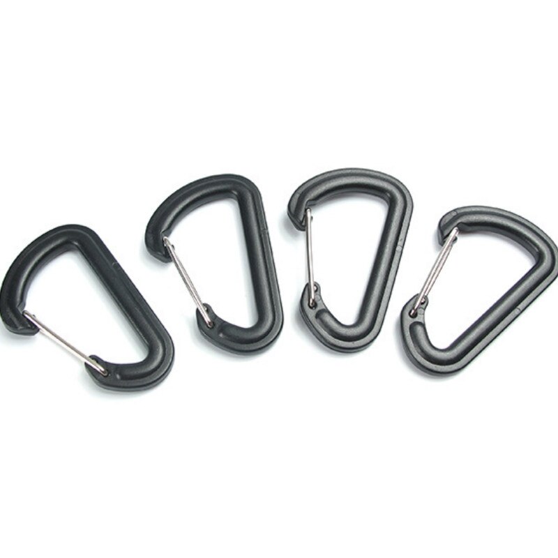 2/4/8 Pcs Professionele Karabijnhaken Plastic Stalen Gesp D Vorm Klimmen Haken Outdoor Veiligheid Harnas Klimmen Accessoires