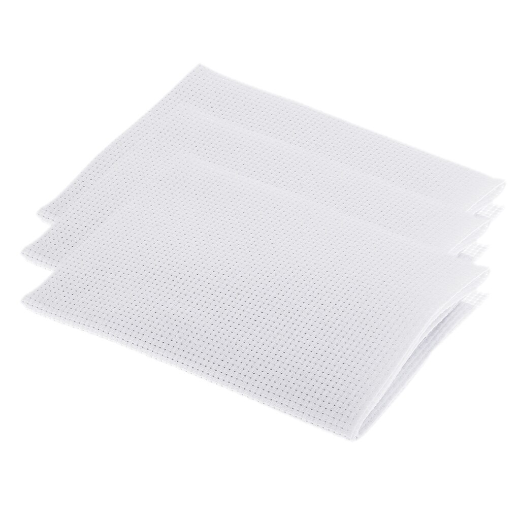 3 Pieces Classic Reserve Aida Cloth Cross Stitch Cloth, White, 14 Count , 17.3 x 11.6 inch