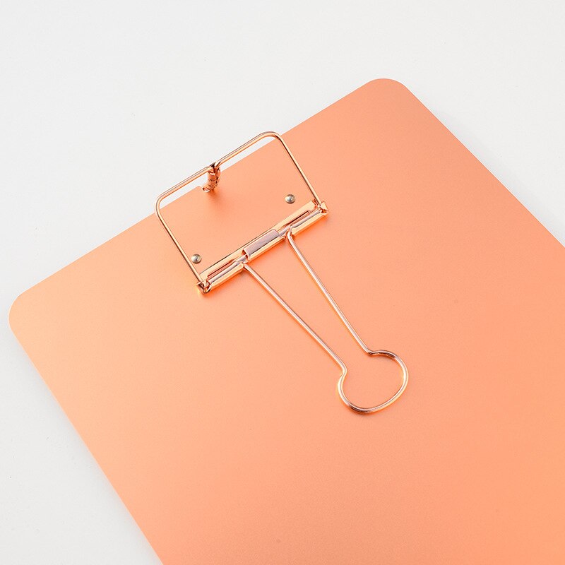 Metal Clipboard with Storage Folder Paper File Wordpad Writing Pad Artboard Clip Board Hanging Plate Holder Office Clamp Board