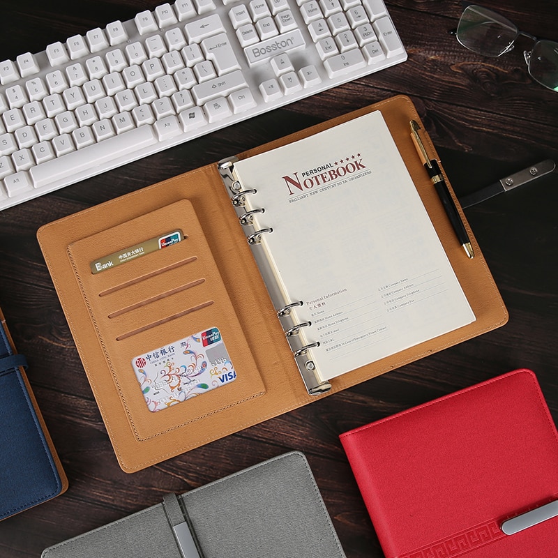 A5 Business Notebook School Office Planner Stationery Agenda Diary Organizer Portable Loose-leaf Detachable Buckle