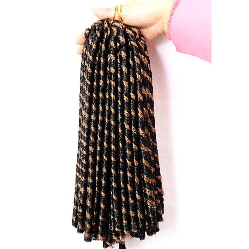 Soft Faux Locs Synthetic Hair 14&quot; 70g Jamaican Crochet Braids hair Full Star Brown Ombre Black Bug for Women Hair Extensions: T1B/30