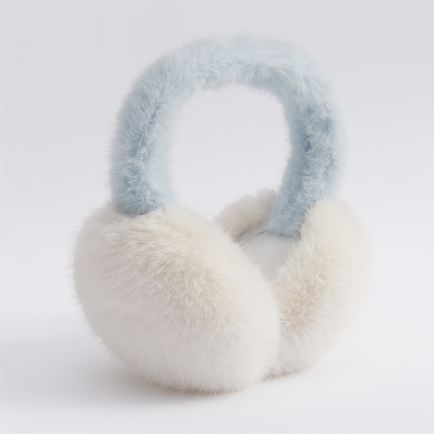 Anjj Ohrenschützer Faux Kaninchen ist hingefallen Hängen Ohr Abdeckung Warme Winter Ohrenschützer Pelz Ohrenschützer unisex Erwachsene Ohr Wärmer Falten: Elfenbein