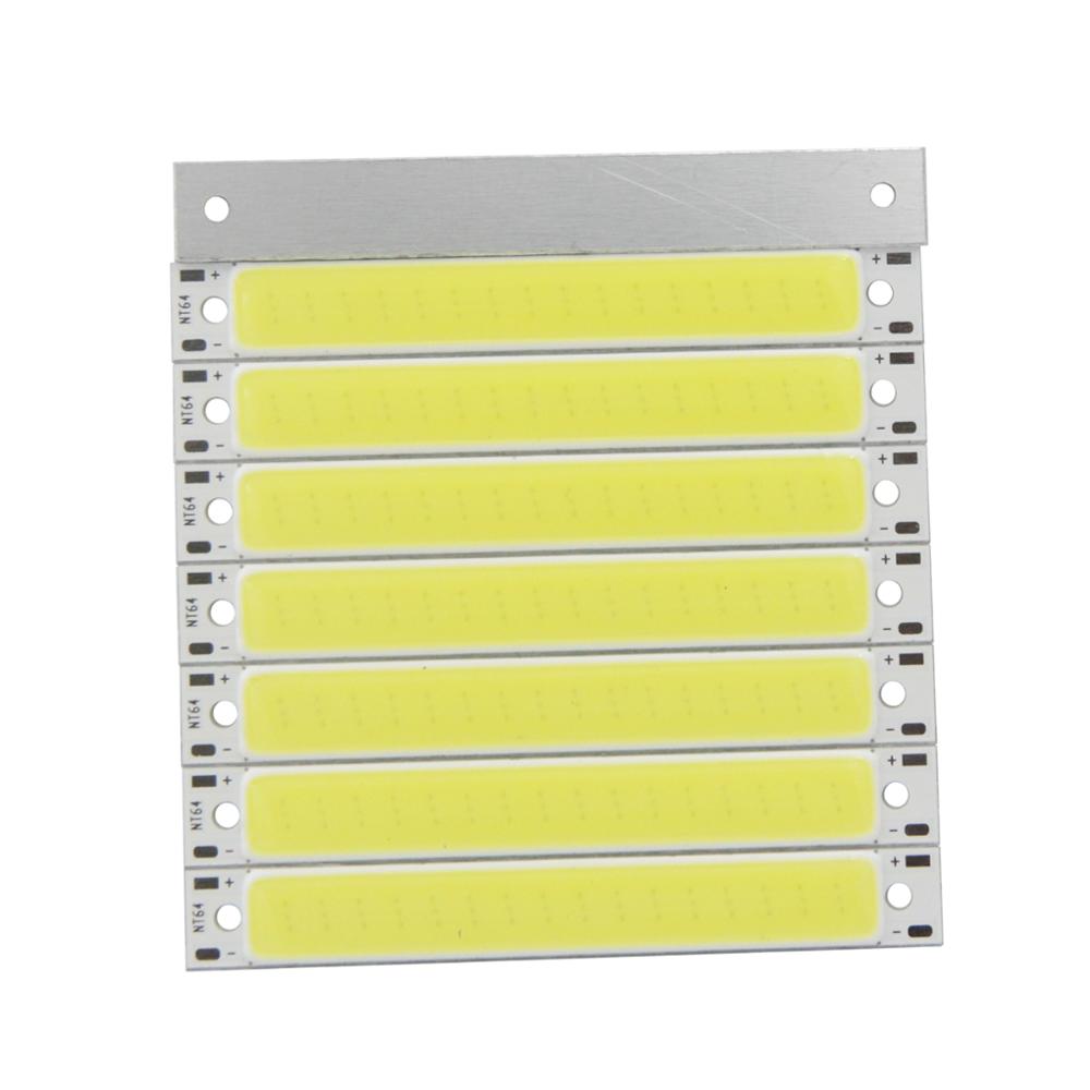 [ALLCOB] 3V 3,7 V DC 60x8mm tira LED COB 1W 3W blanco frío cálido azul rojo COB fuente de luz LED para lámpara de trabajo de bicicleta DIY