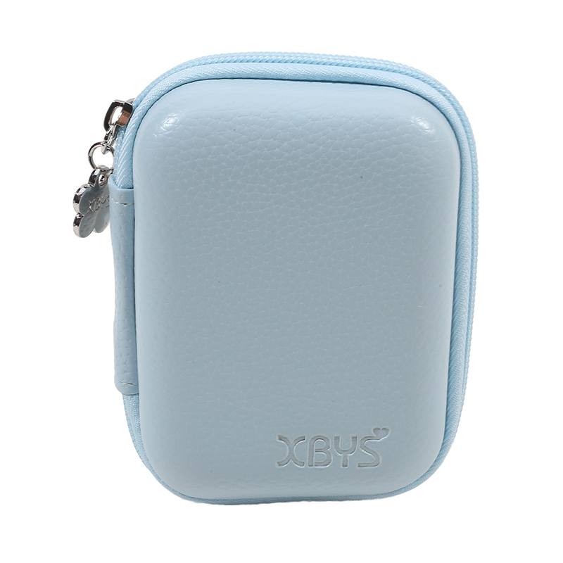 Sac de rangement portable en cuir Élpour gadgets numériques, mini coque rigide, étui de chargeur pour écouteurs, câble de données, évaluation de disque U: WHITE