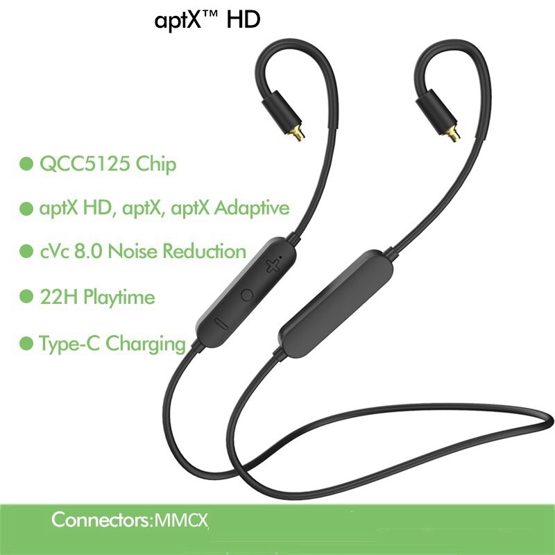 Cable de actualización de auriculares QCC5125, Bluetooth 5,0, aptx-hd y AptX adaptable para MMCX, novedad