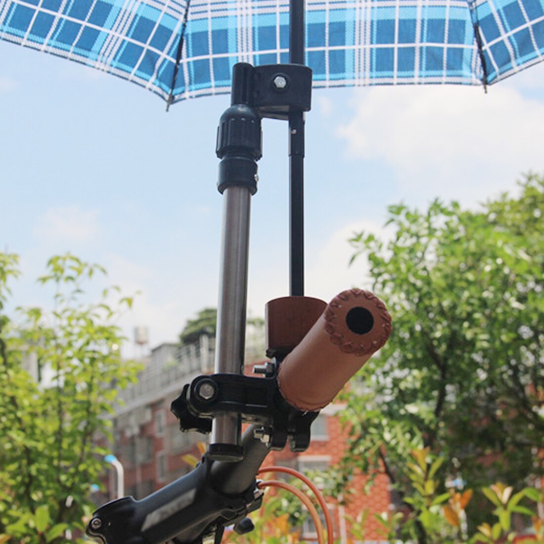 Justerbar barnevogn barnevogn paraplyholder holder cykel cykel paraplyholderbeslag fri dine hænder