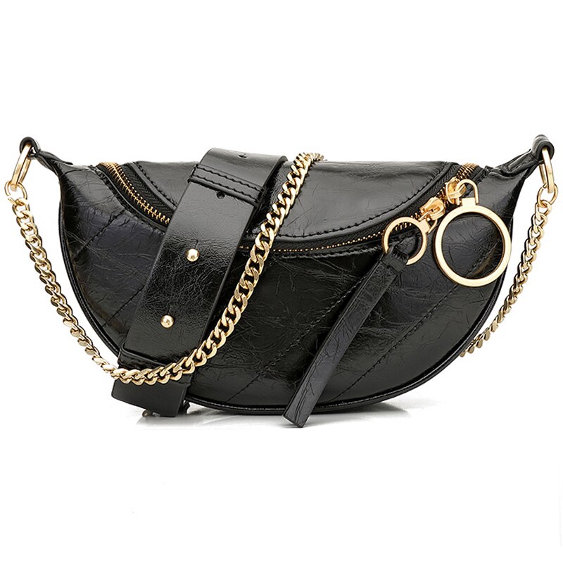 Chain Crossbody Bags For Women PU Leathe Lady chest bag Shoulder Messenger Travel Women Handbags and Purses