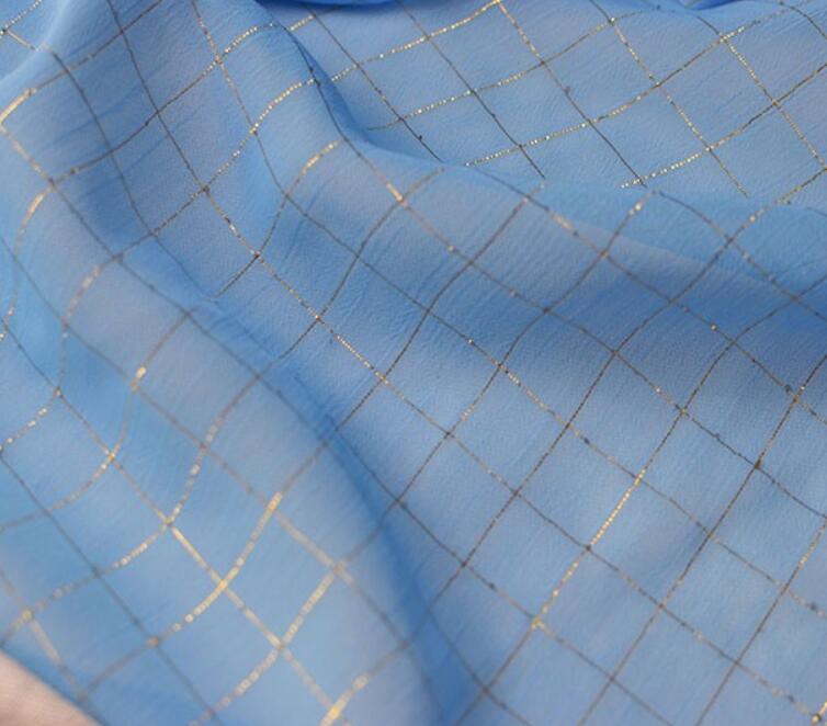 Shimmer Chiffon Dress Party Gown Fabric Shimmer Stripe Crepe Cosplay Material DIY Summer Fabric For Dress Blouse scarf qualified