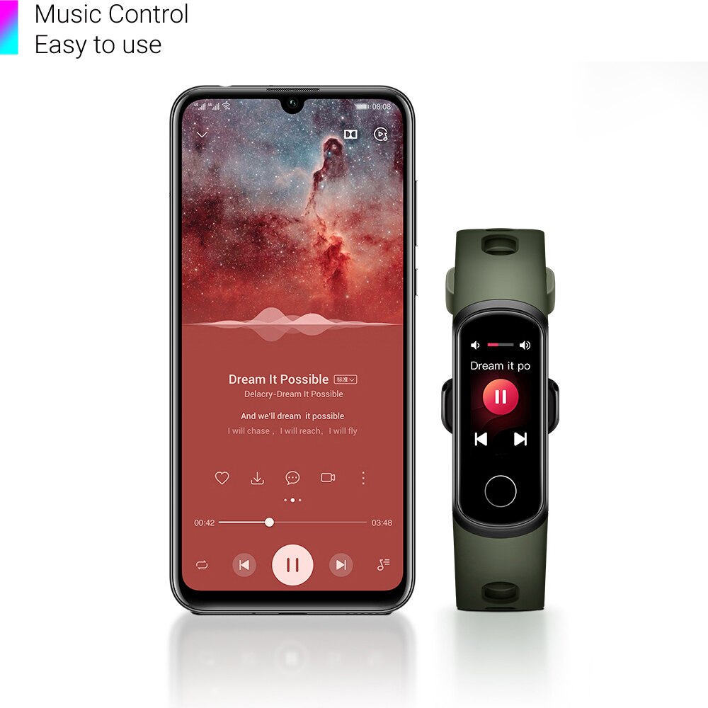Huawei honor band 5i älykäs bändi veren happi seuranta älykello sykemittari unen seuranta musiikin ohjaus puhelun muistutus