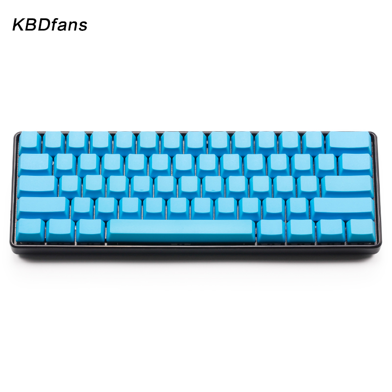Blanc noir Orange bleu blanc épais PBT OEM profil 61 ANSI Keycaps pour MX commutateurs dz60 gh60 clavier mécanique: blue
