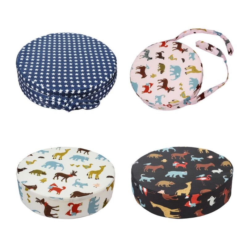 Anti-Slip Children Highchair Seat Booster Toddler Feeding Round Seat Cushion Heightening Dismountable Kids Chair Increased Pad f