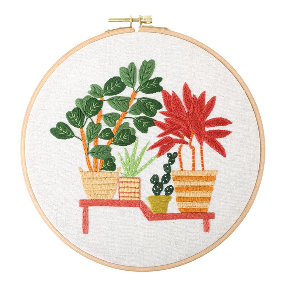 Handwerk Diy Stempel Bloem Pauw Handwerken Diy Katoenen Draad Borduurwerk Ingelijst Borduurwerk Kit Handwerken Craft: I