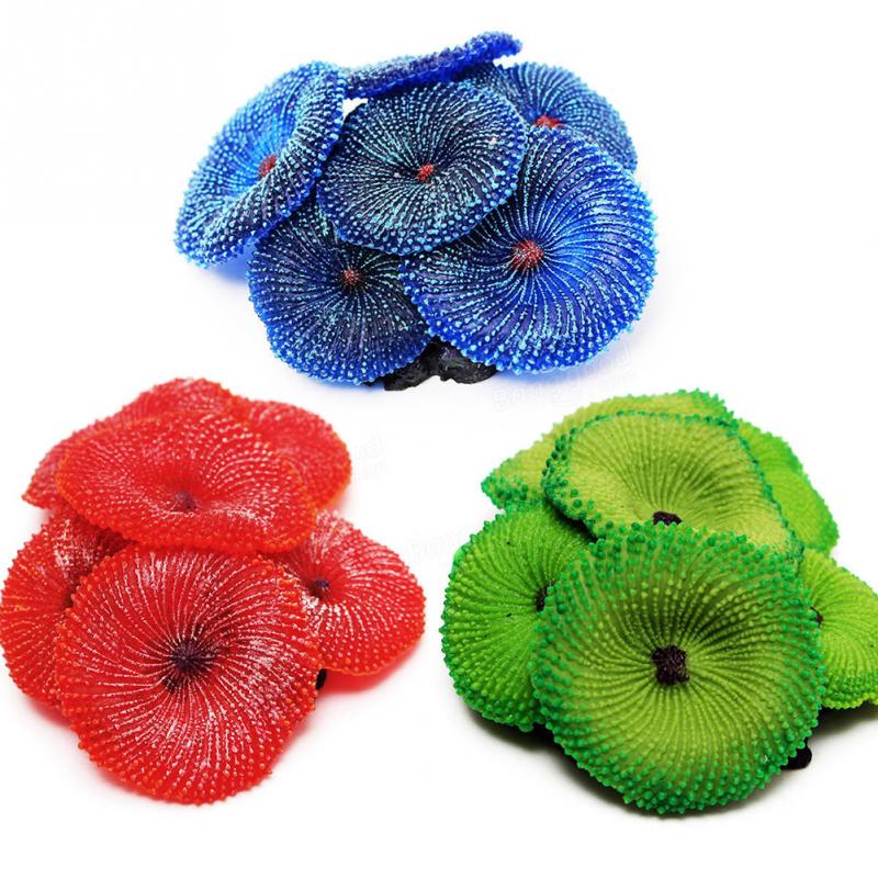 Aquarium aquarium kunstmatige zachte flexibele plant koraal aquarium decoratie simulatie hars koraalwand
