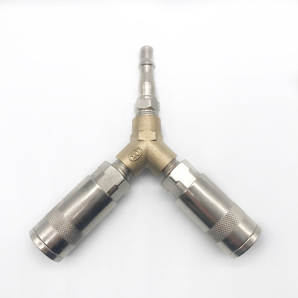 3 Way Quick Release Y Splitter Connector 1/4 Pt Mm Uk Standards Compatible With The Standard Range Of Adaptors For Air Lines