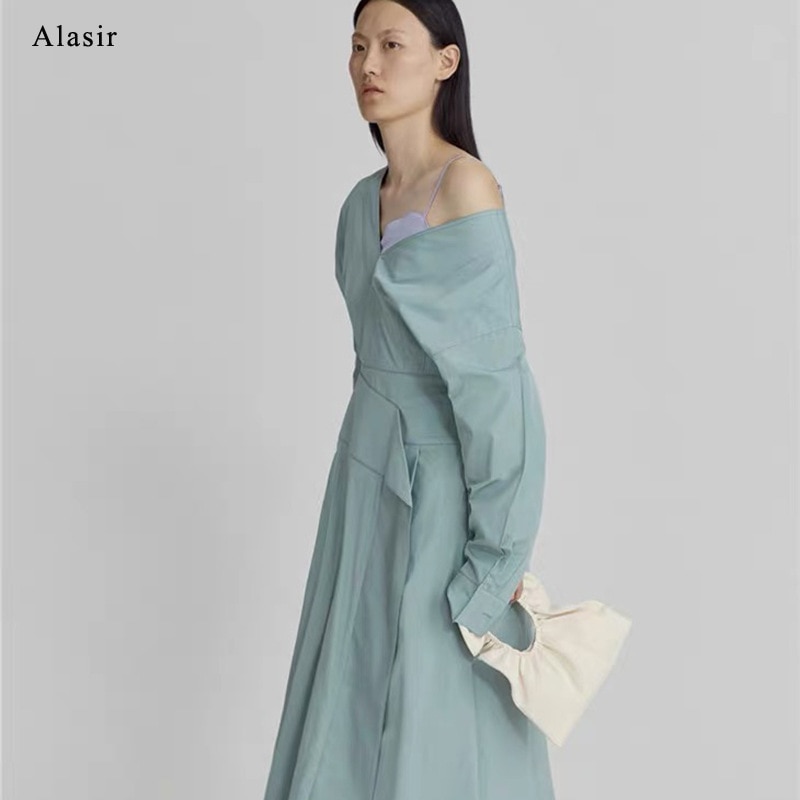 Alasir flæser afslappet tote tasker lærred romantiske kvinder håndtasker ins solide skuldertasker søde ruched mini enkle tasker til damer