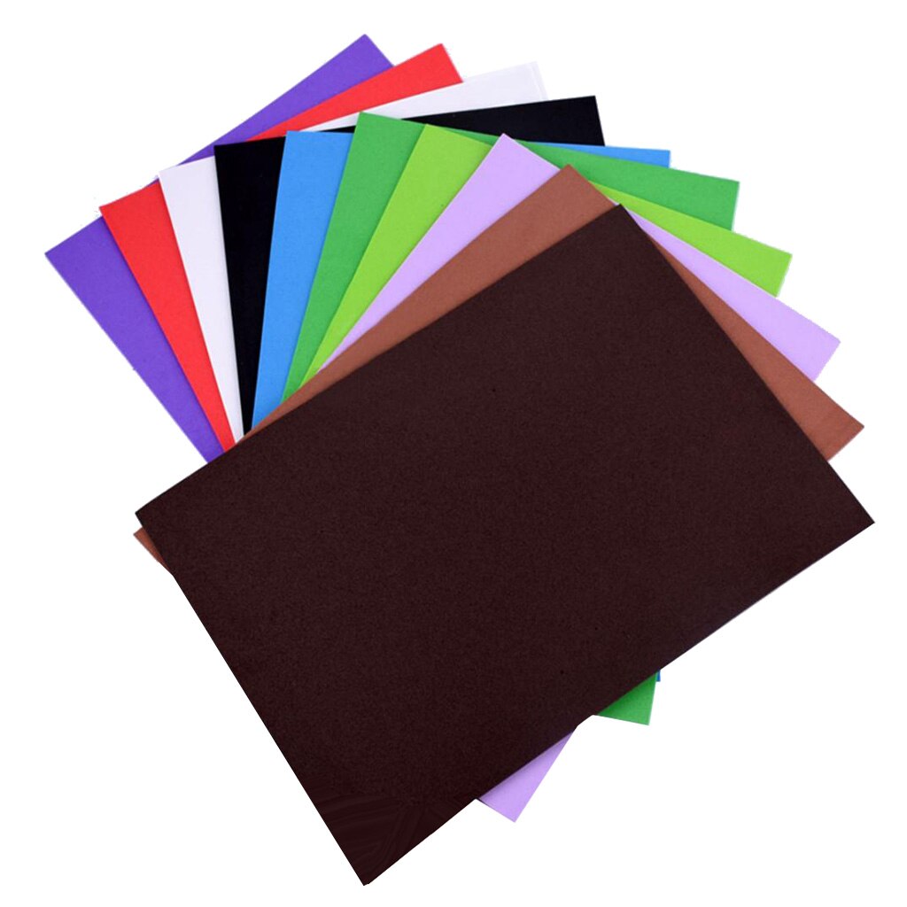 10 Stuks Spons Vel Papier Gemeenschappelijke Diy Foam Papers Voor Kids Hand Craft Kleurrijke Papier