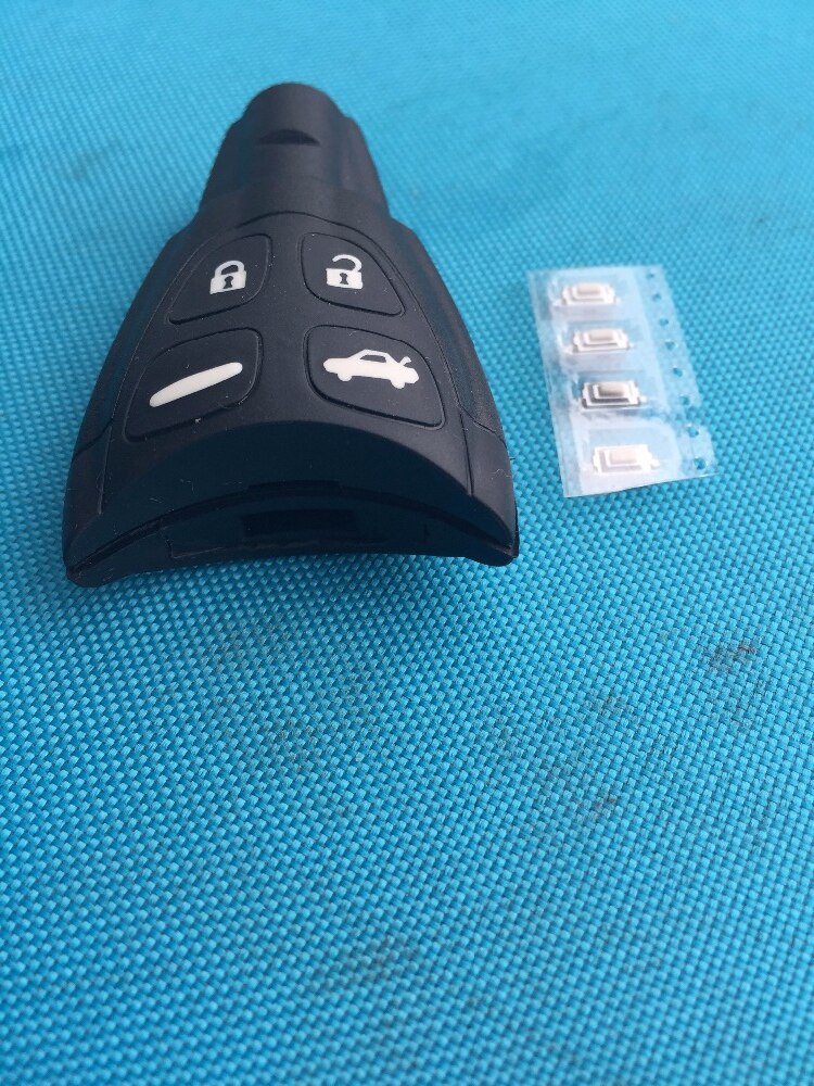 1Pcs Of Replacement Key Shell For SAAB 93 95 9-3 9-5 4 Button Car Remote Rubber FOB Case+ 4Pcs Micro Switches Accessories