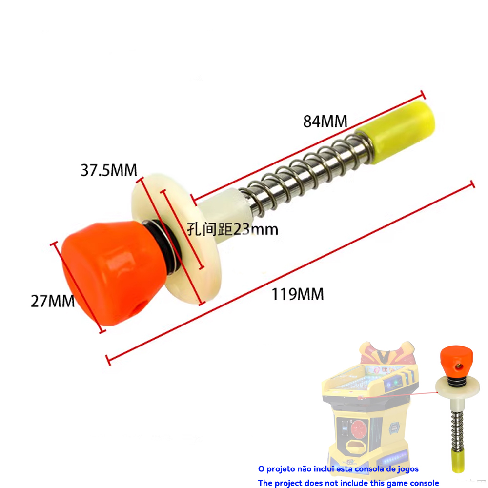 1pc Schütze Startprogramm Drücker Abzieher manuelle Zugstange Frühling Karneval Flipper Teile Schießen Spiel automat Münze Arkade Zubehör: Lila