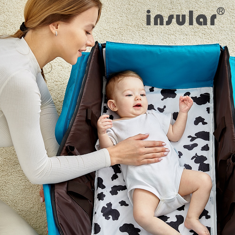 Insular-berceau Portable 2 en 1 multifonction, pour -né, sac de voyage sûr, pliable, lit de bébé, sac de poussette