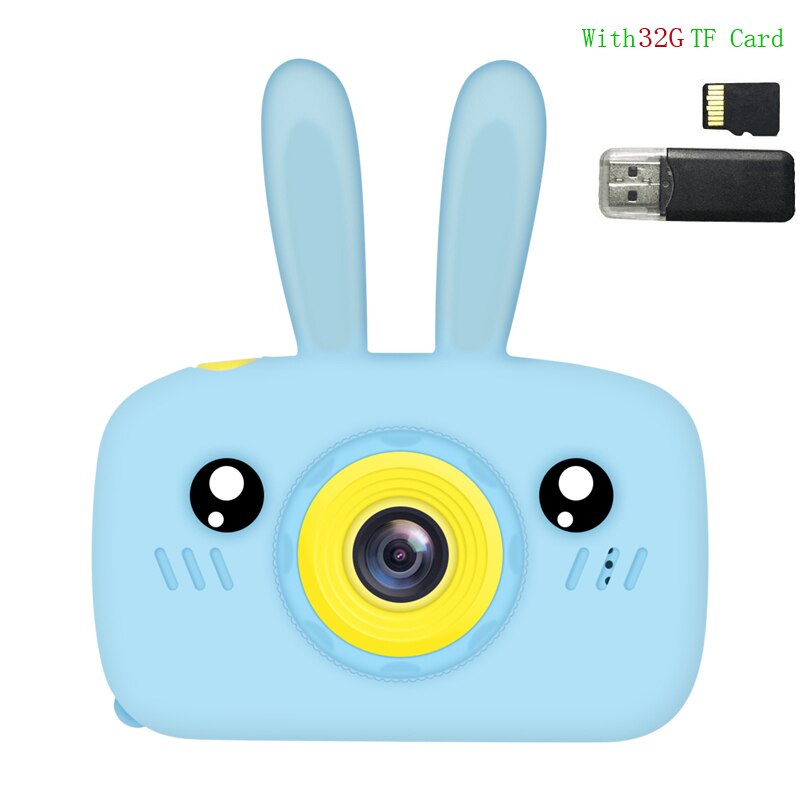 Toy Camera Mini Camera Kids Toys Cartoon Digital Camera Baby Toys 12.0M with 2.0 Inch IPS Screen Children Educational Toys