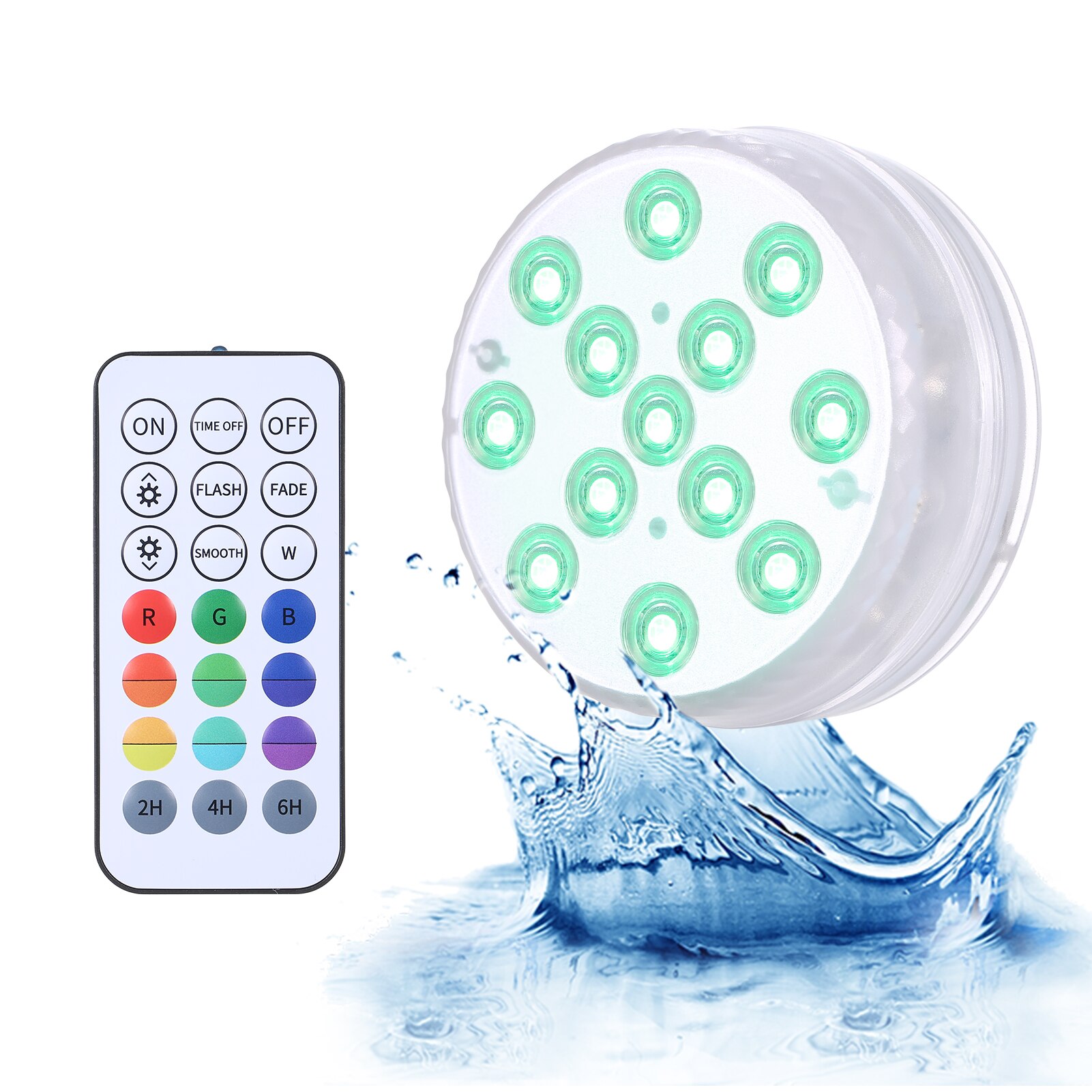 16 Colors Submersible Led Lights With Magnet and Suction Cup Pond Fountain Underwater LED Night Light for Vase Fishtank