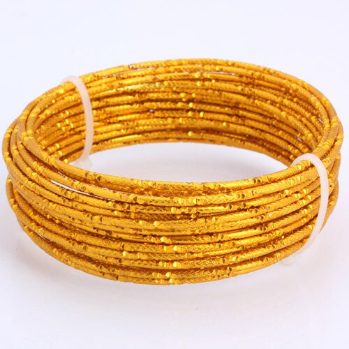 1M/5M lot 2.0mm Various Patterns Aluminum wire gold/silver soft craft versatile metal wire DIY Handmade jewelry making: 2mm Deep Gold  C / 1M