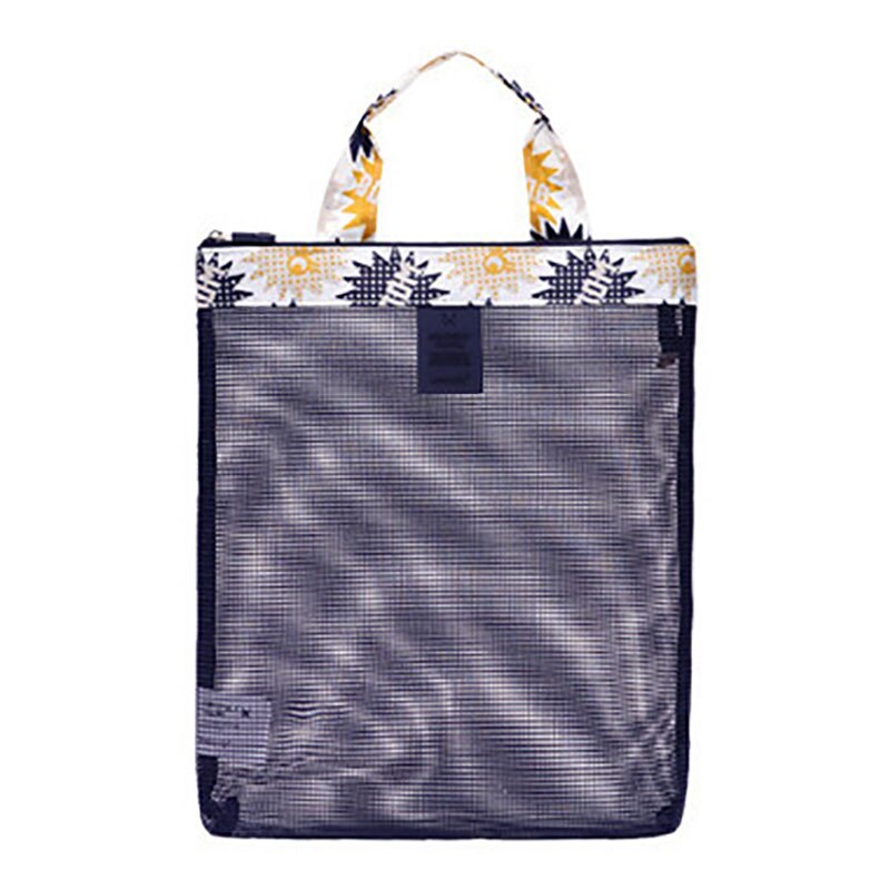 Bolso para natación de malla para mujer, bolsa de cosméticos, bolsa de playa de verano, portátil, juguetes pelota de playa, funda, bolso para natación: Amarillo