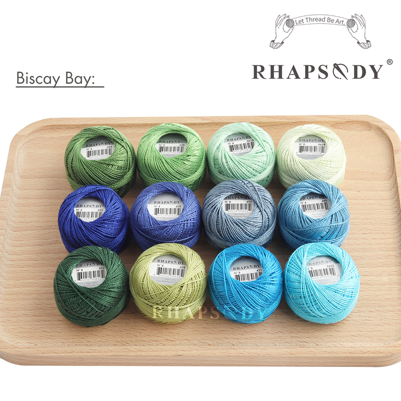 Rhapsody Premium Größe 8 Perle Baumwolle Stickerei Gewinde 12 Bals Für Kreuz Stich DIY Häkeln Versengt Mercerisierter Ägyptischer Baumwolle