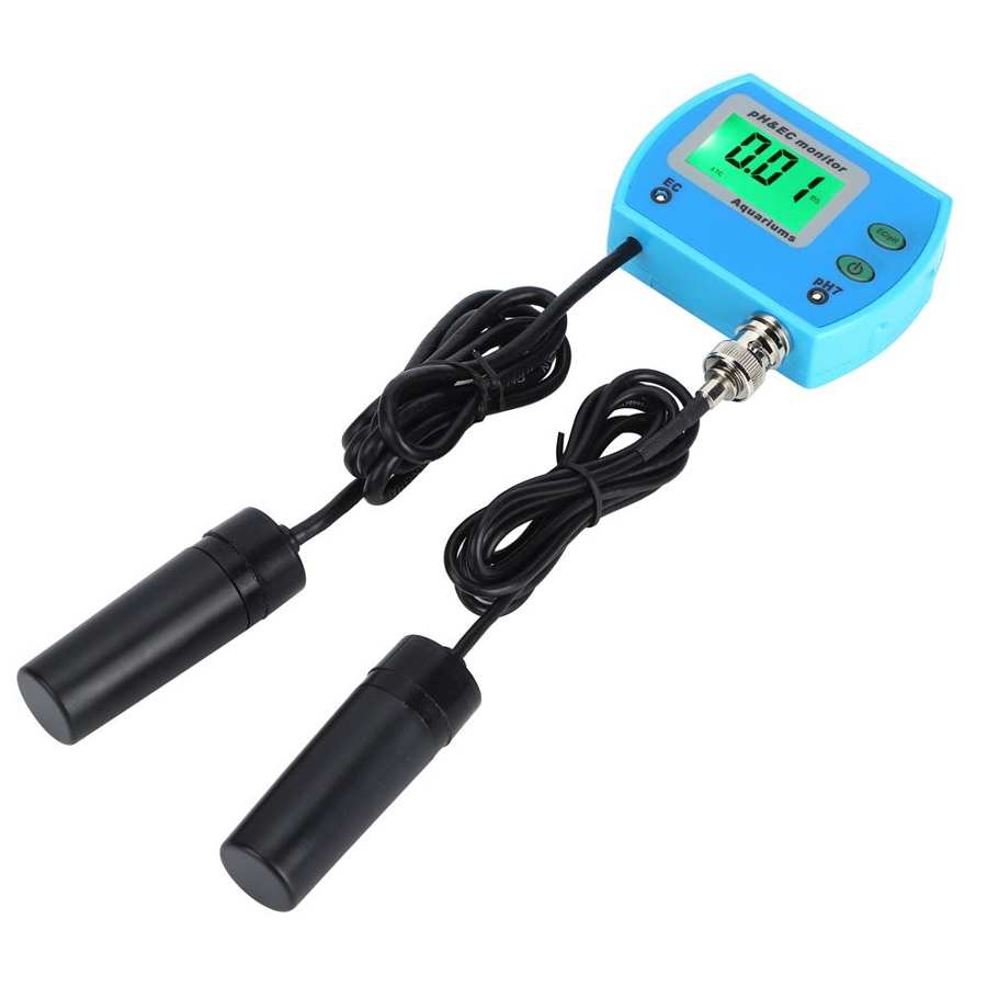 PH/EC Tester Meter On-Line Water Monitor Analysis for Aquarium Swimming Pool EU 230-240V Digital Meter