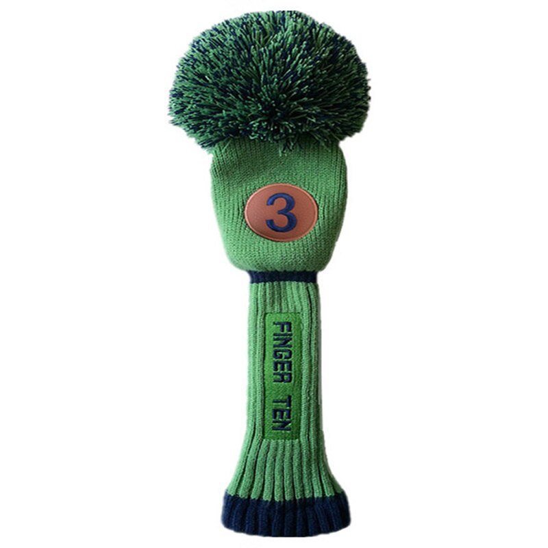 Pom Golf Club Covers Headcovers Set #1 #3 #5 Voor Driver Fairway Hybrid Putter Headcover 1 3 4 5 7 X: Green No.3 1Pcs