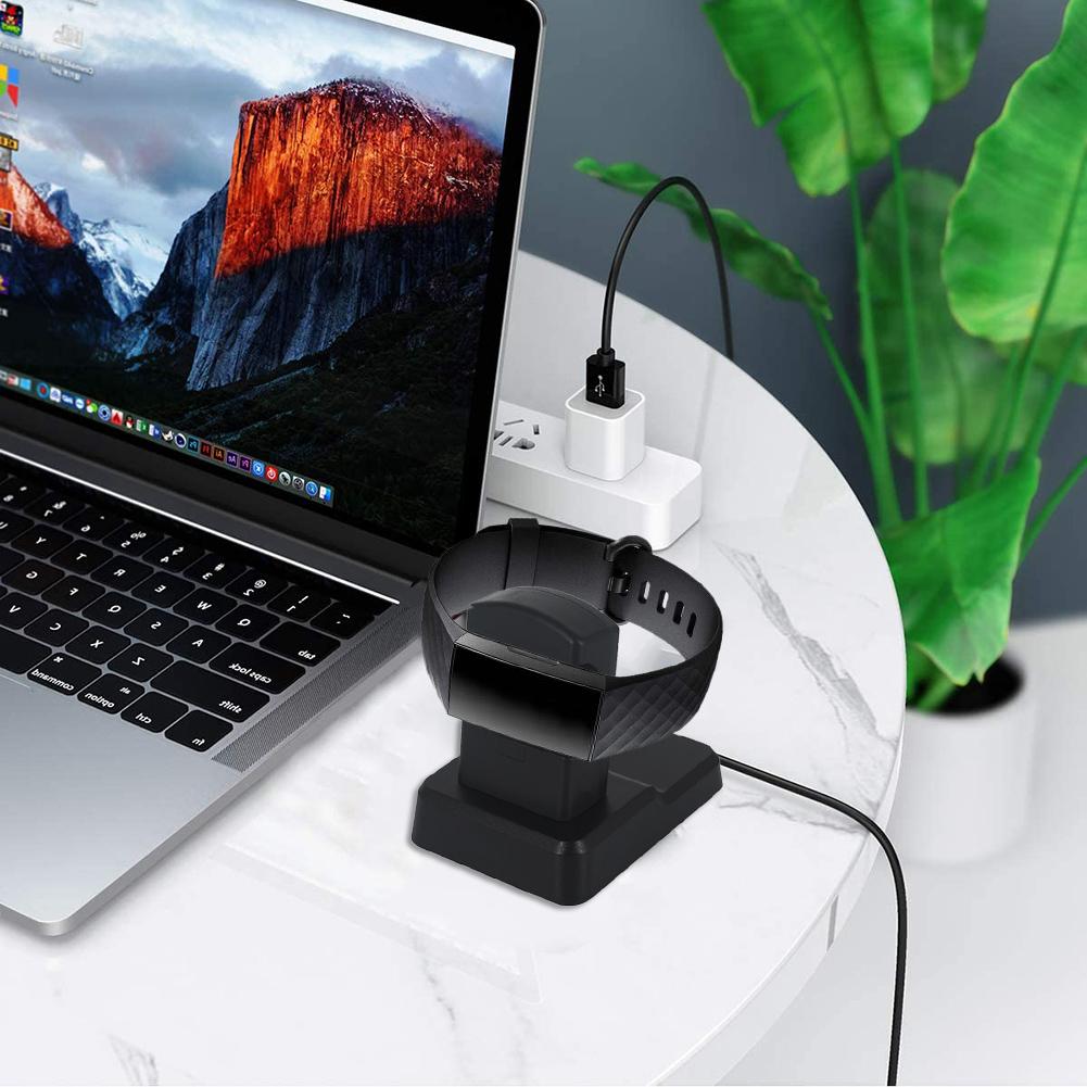 Portable Smart Watch Charger For Fitbit Charge 4 Smartwatch Safe Replacement Charger Dock Stand Charging Cable Station Base