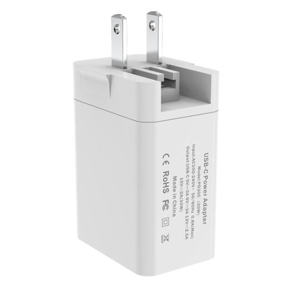 White 30W EU US Type C Charger Fast Quick PD Charger Mobile Phone Charger Adapter For IPhone Samsung Mobile Phone