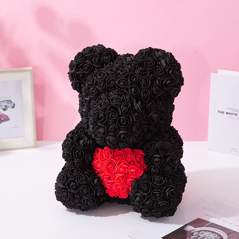 40 cm bear rose teddy bears flower rose bear DIY Christmas Valentine&#39;s Day
