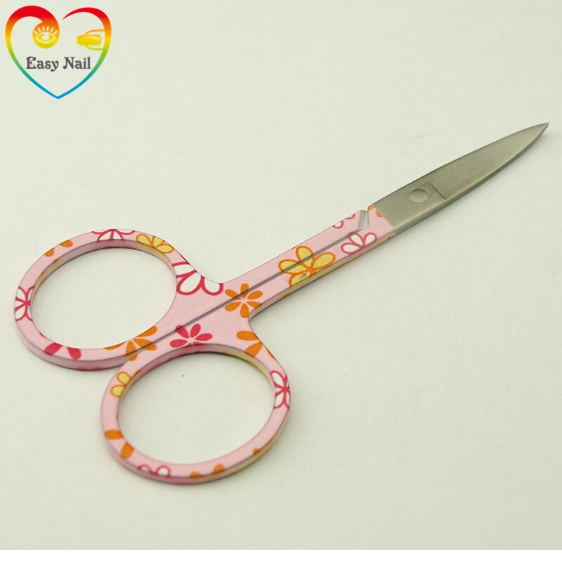 Facile À Ongles 1 pièces Joli Motif Maquillage Ciseaux Manucure Pour Ongles Sourcils Nez Cils Cuticule Ciseaux Outils De Maquillage, 4 types.
