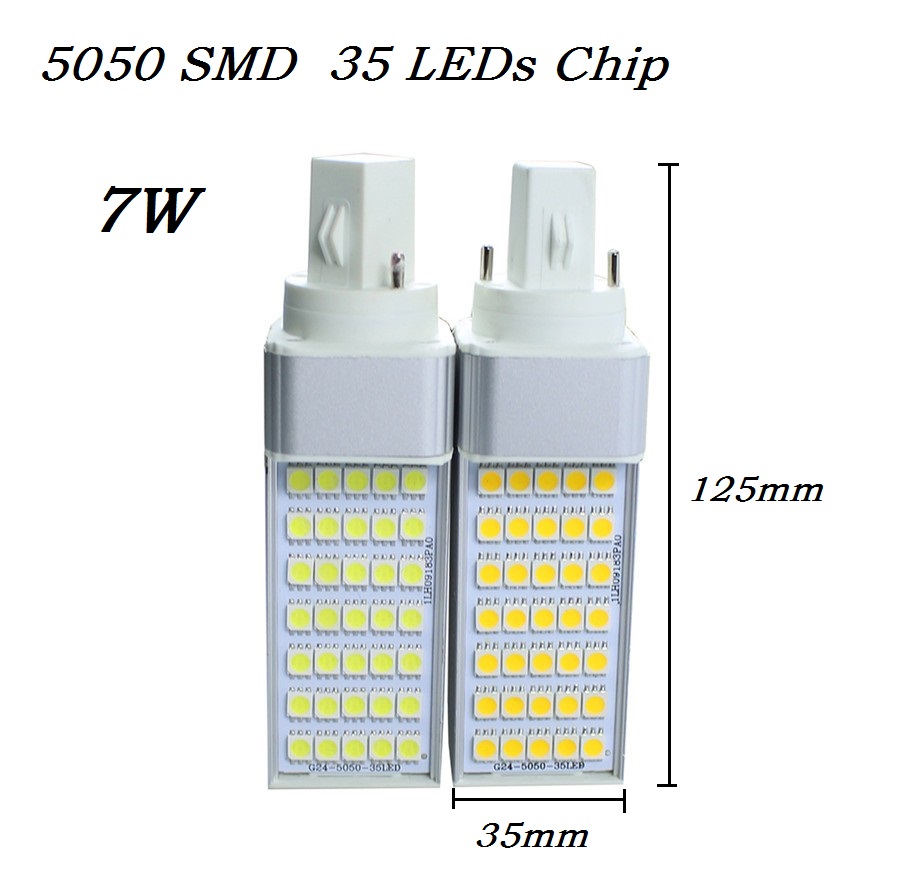 Lámpara G23 G24 E27, 5W, 7W, 9W, 11W, 13W, 15W, 85V-265V/CA, enchufe Horizontal, Bombillas LED SMD5050, PL, Bombilla de maíz, foco CE RoHS