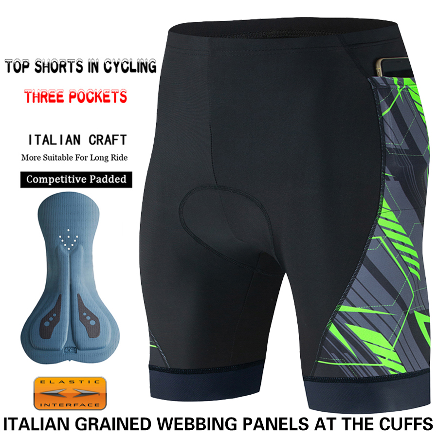 Herrecykelshorts med 3 lommer, mtb, mountainbike-tights, cykeltøj, cykelbukser, pad-outfit, langdistance-shorts til mænd, 6 timer: Xl / Elfenben