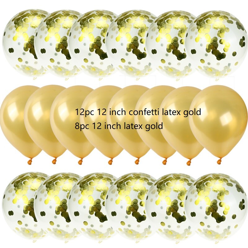 Supports de ballons cylindriques, 7 Tubes, décoration de fête prénatale, pour anniversaire, 7 Tubes: gold