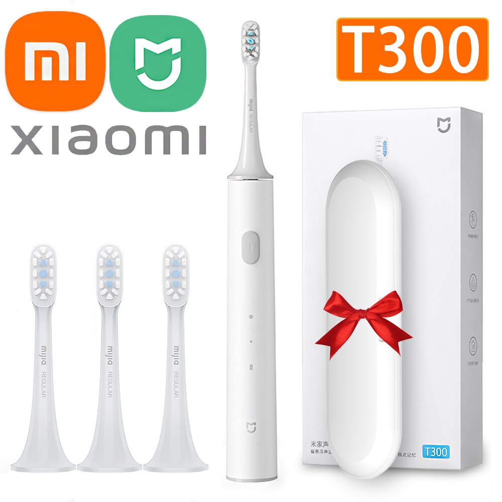 Xiaomi Toothbrush T300 MIJIA Electric Toothbrush Sonic Tooth Brush Heads Mi Smart USB Rechargeable Waterproof Ultrasonic