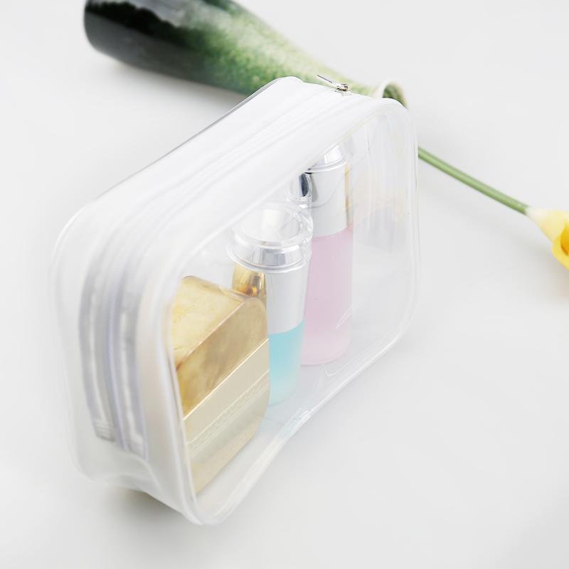 Pvc kosmetikpose rejse vandtæt gennemsigtig klar lynlås makeup poser skønhed vask arrangør bad toiletpapir