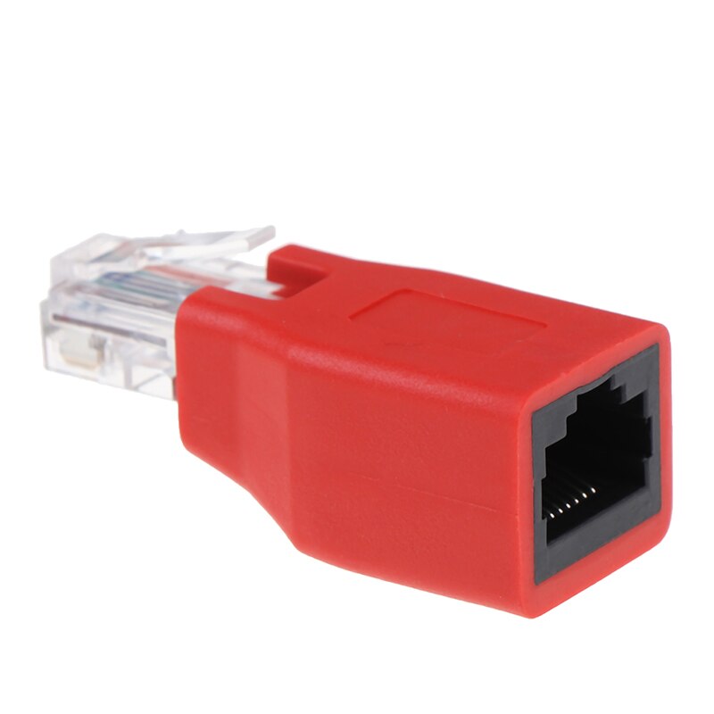 1pc Crossover Cable Adapter Convertor RJ45 Male To Female Connector RJ45 Ethernet Cable Extension Converter