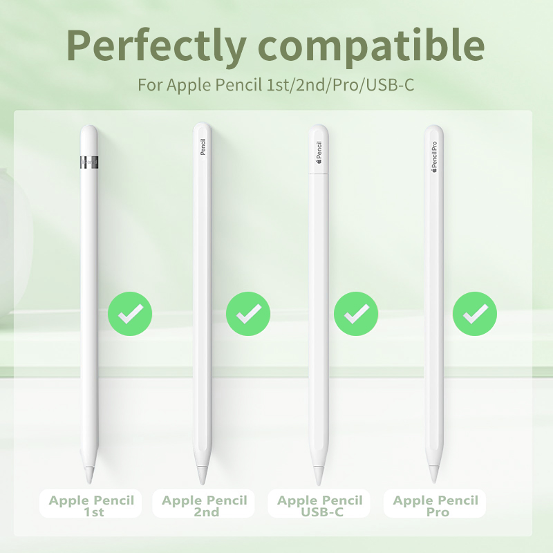 Ask till apple pencil, fodral till apple pencil, ipad-penntillbehör, inkluderar 5 pennspetsar