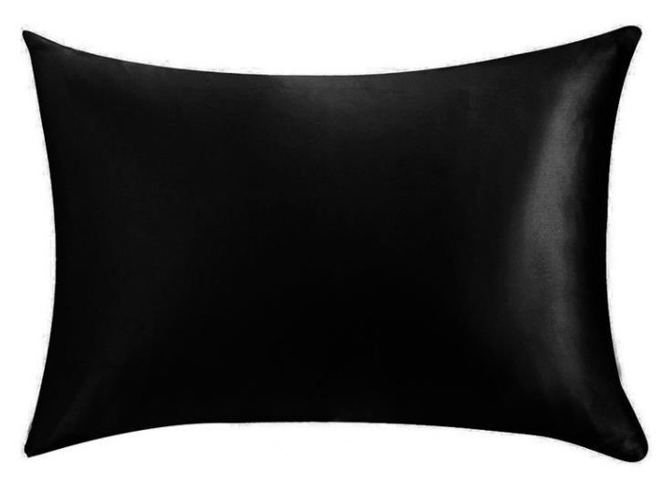 Momme-draps en soie de mûrier | Dimensions: 19, 20x30 pouces, 51X76cm, taille de reine avec fermeture éclair cachée, modèle 100%: 18 black