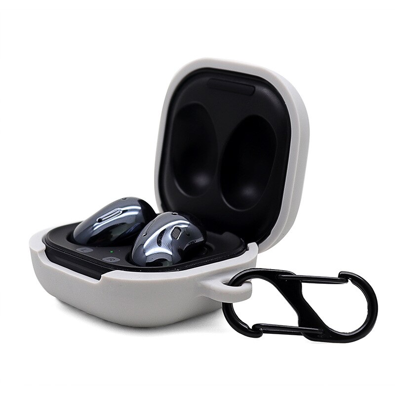 Silicone Cover For Samsung Galaxy Buds Live Case Charging Sleeve Wireless Headphone Earphone Protective Skin: light gray